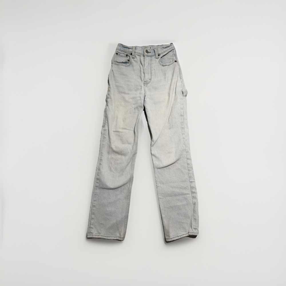 abercrombie & fitch 90s straight ultra high rise jeans, carpenter, women's 00